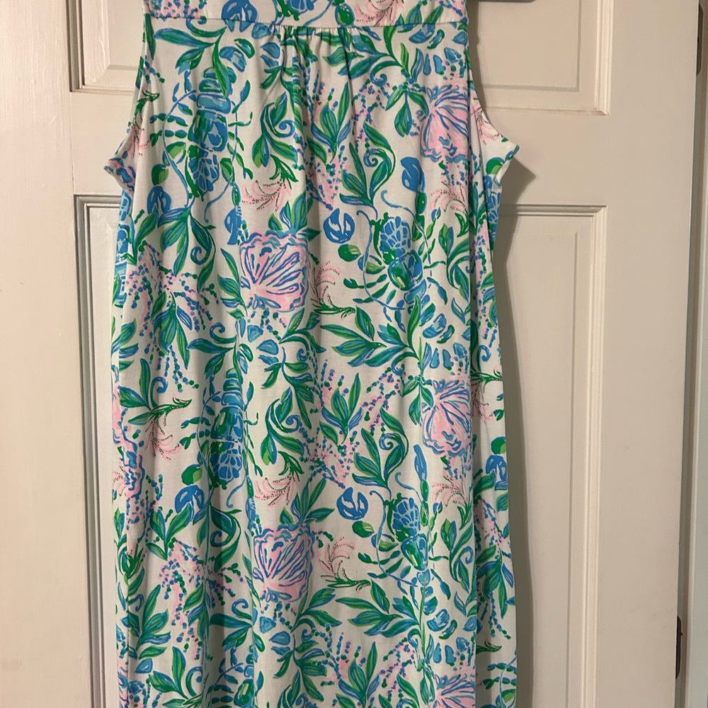 Lilly Pulitzer Floral Dress in Blue and Green